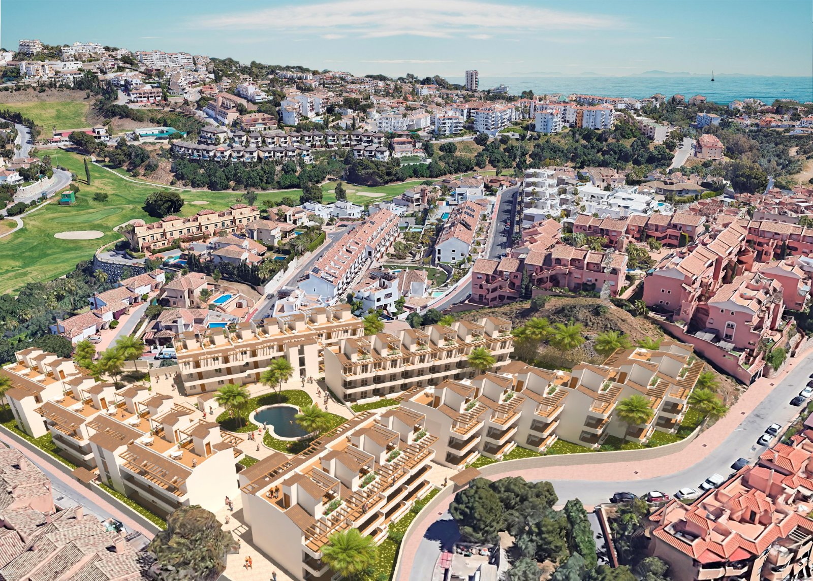 Moderne Apartments, 2 km vom Meer entfernt mit Pool und Garten, Mijas