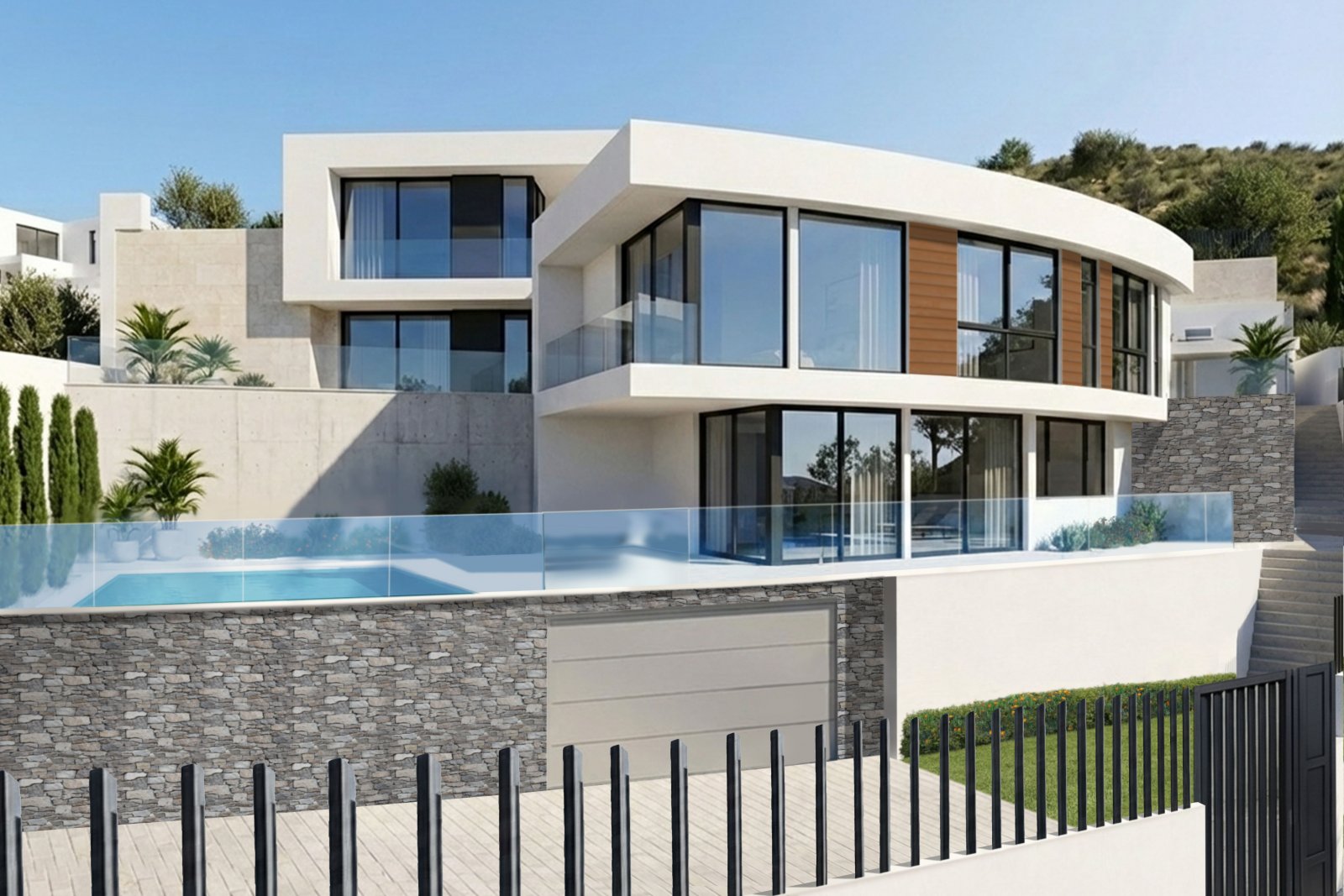 Luxusvilla, 1 km vom Meer entfernt, mit Pool und Garten, Benidorm