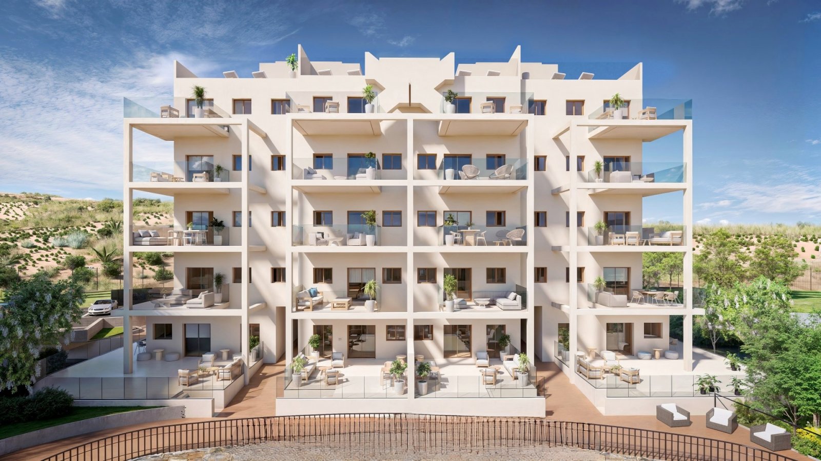Exclusive apartments with terraces and swimming pool, 7 km from the airport, Corvera