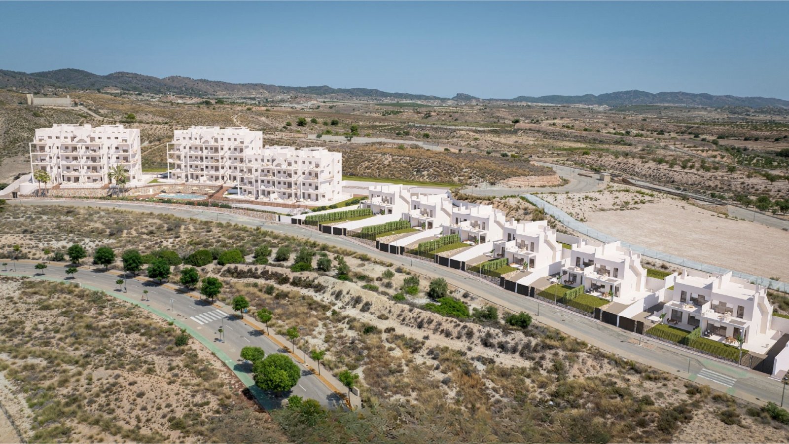 Exclusive apartments with terraces and swimming pool, 7 km from the airport, Corvera