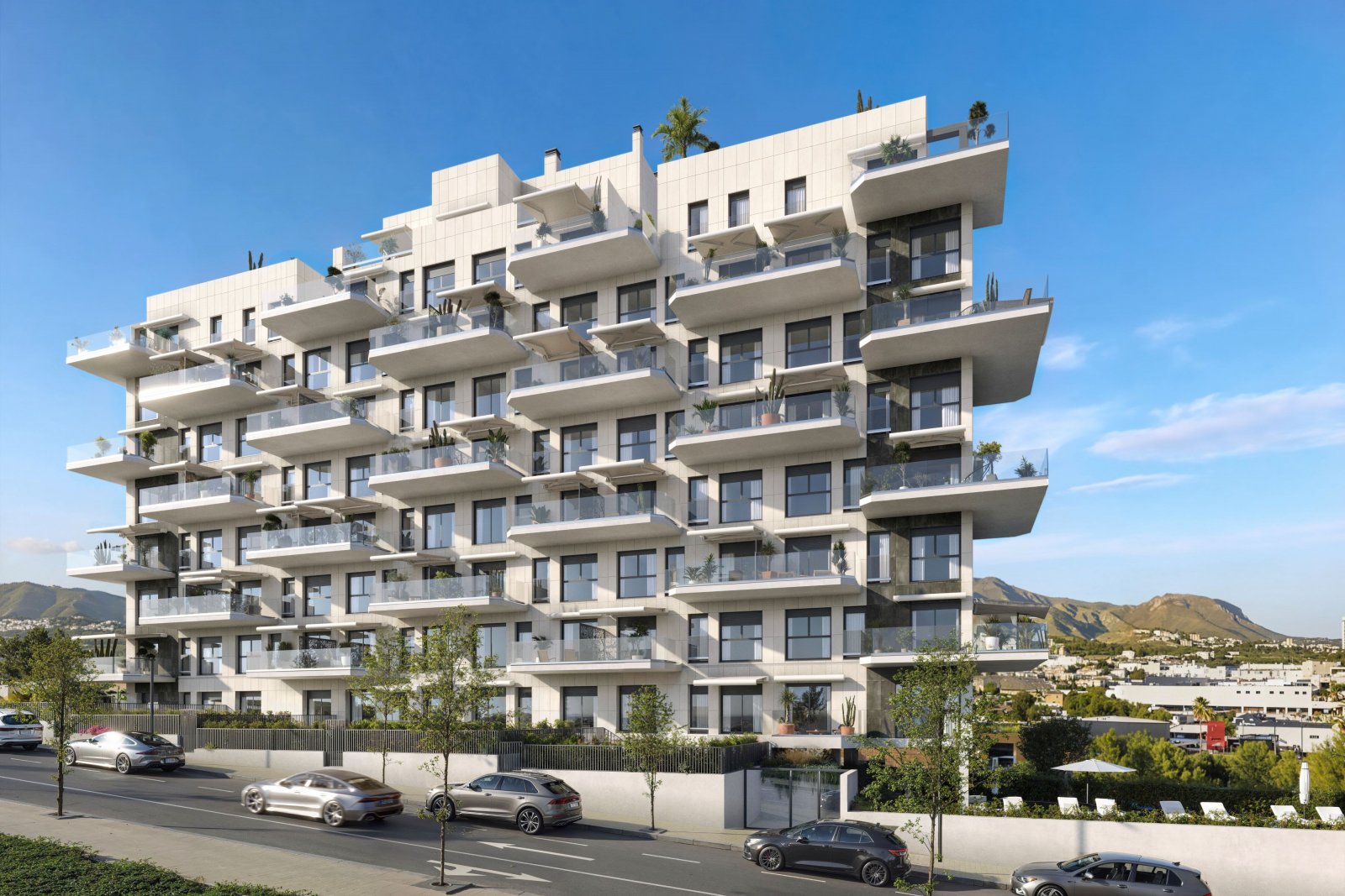 Modern apartments 850 m from the beach with swimming pool, Villajoyosa