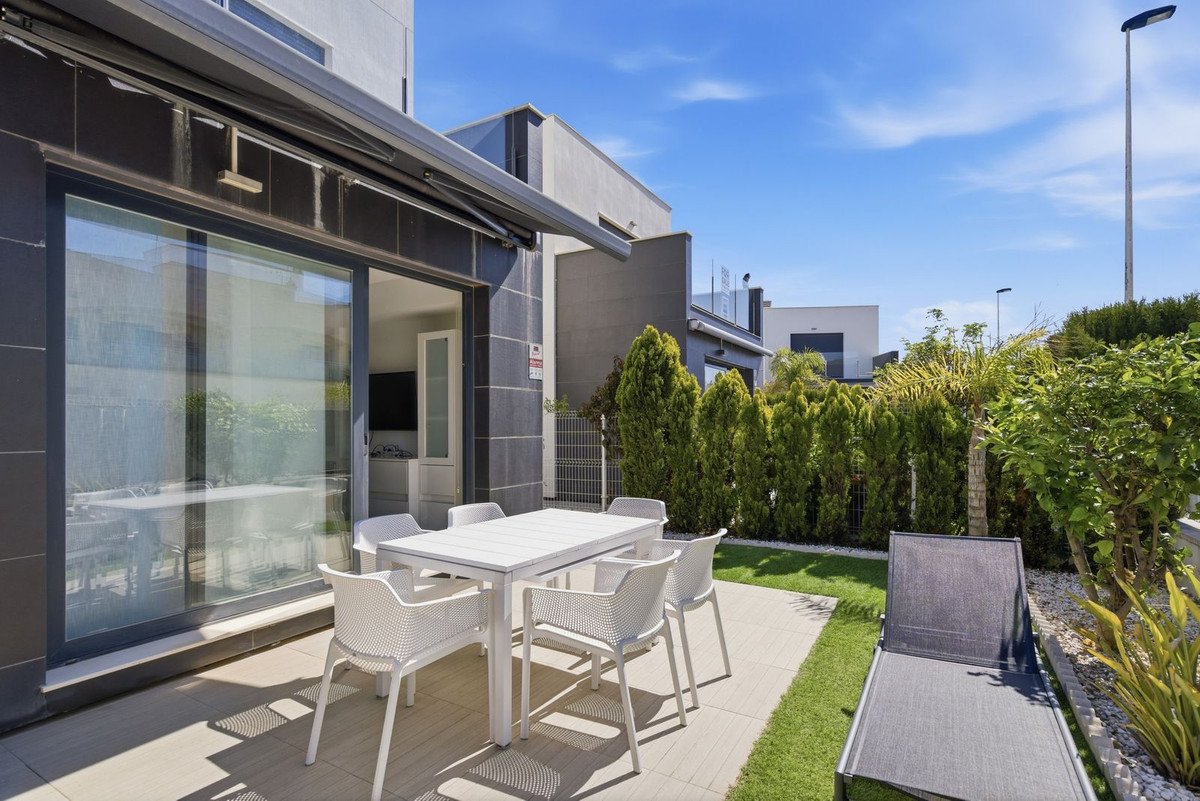 Luxury villa with roof terrace and sea view, Punta Prima