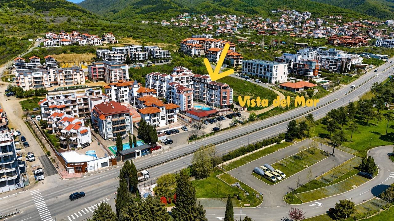 2-room apartment with pool view in the Vista del Mar complex, Sveti Vlas, Bulgaria