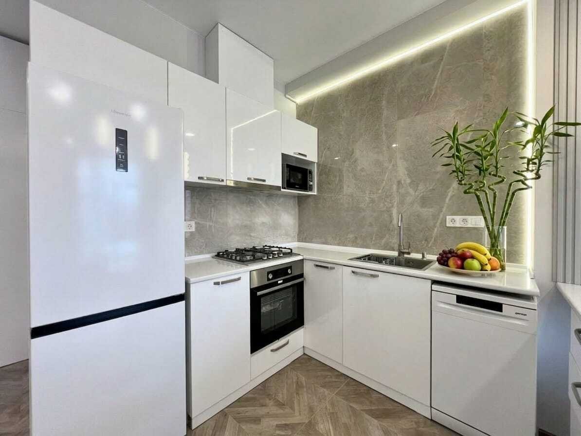 Stylish one-bedroom apartment with mountain view in Batumi, Georgia – high-quality designer renovation, top floor