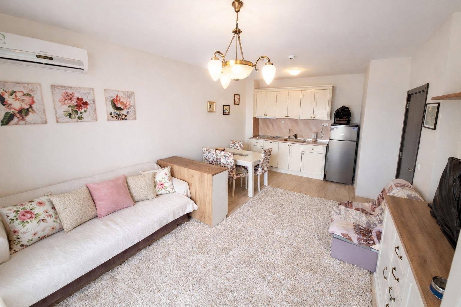 2-room apartment with 58 m² in the Cascadas Complex, Sunny Beach