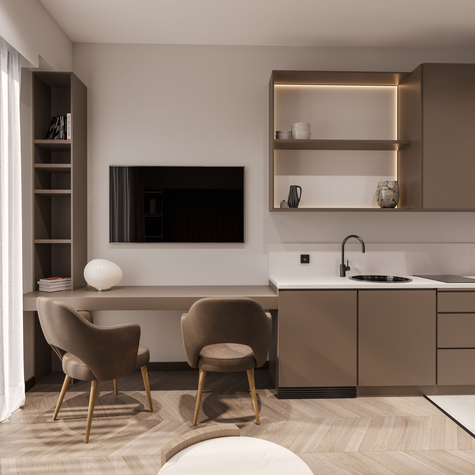 Luxurious studio at Boulevard Point Apart-Hotel, Batumi, Georgia – completed investment property with professional rental management