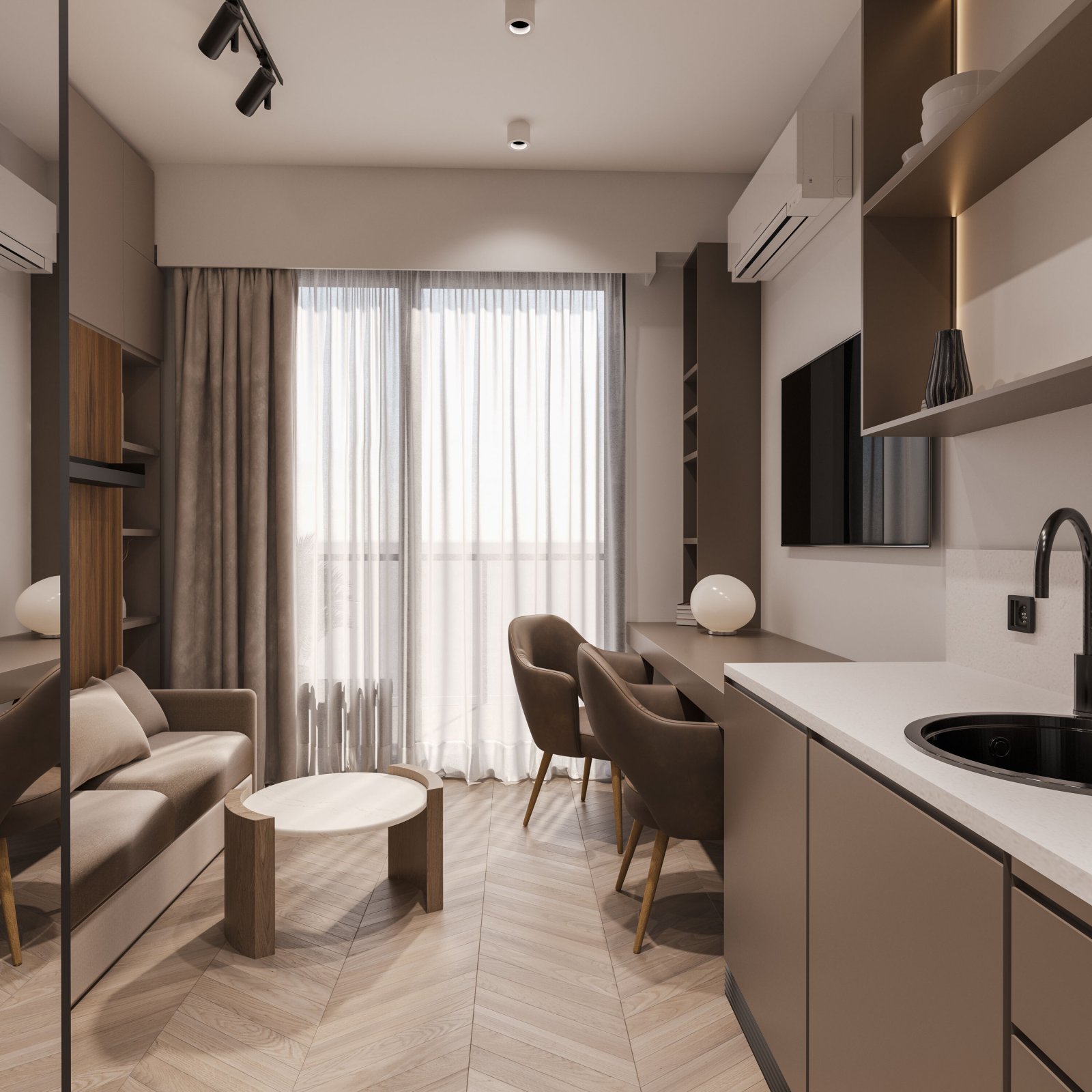 Luxurious studio at Boulevard Point Apart-Hotel, Batumi, Georgia – completed investment property with professional rental management