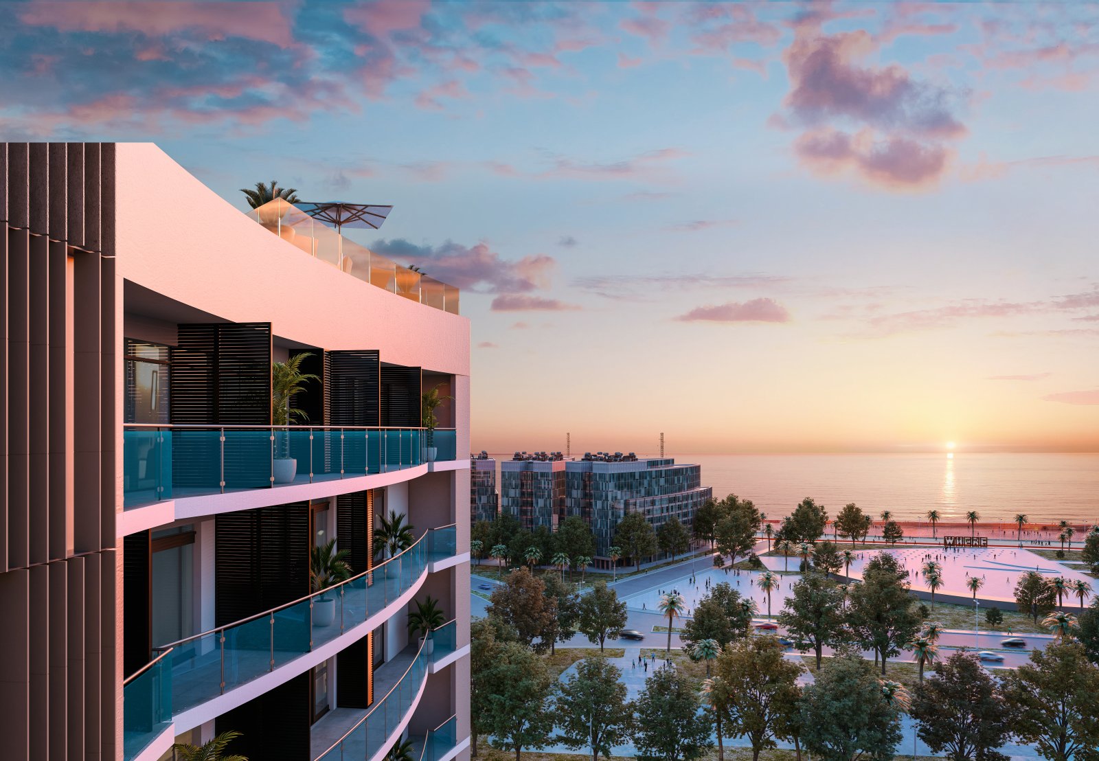 Luxurious studio at Boulevard Point Apart-Hotel, Batumi, Georgia – completed investment property with professional rental management