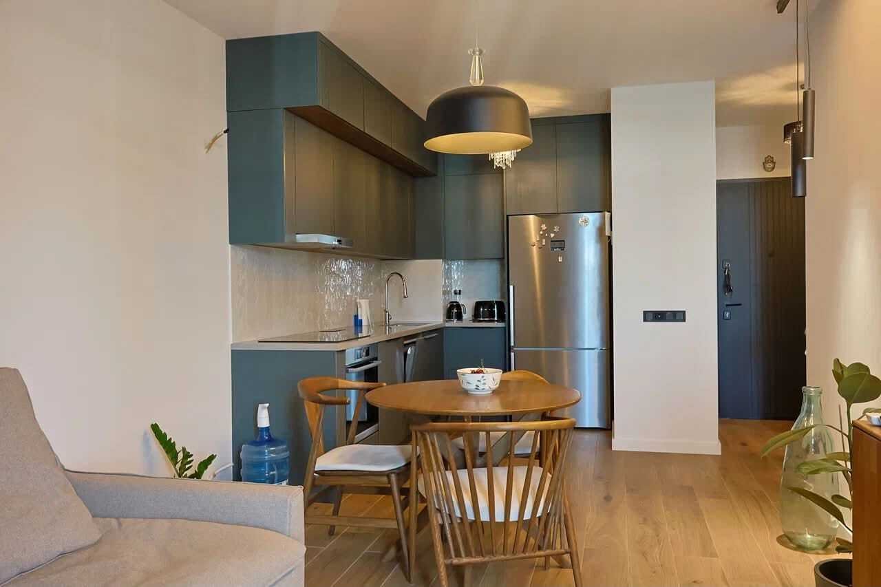 Modern 1-bedroom apartment on a high floor in Batumi, Georgia – panoramic view of the sea and mountains
