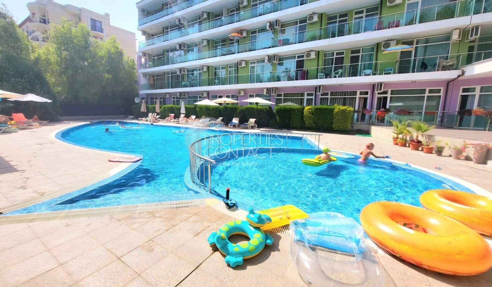 2-room apartment in the Sol Marine residential complex in Sunny Beach, Bulgaria.
