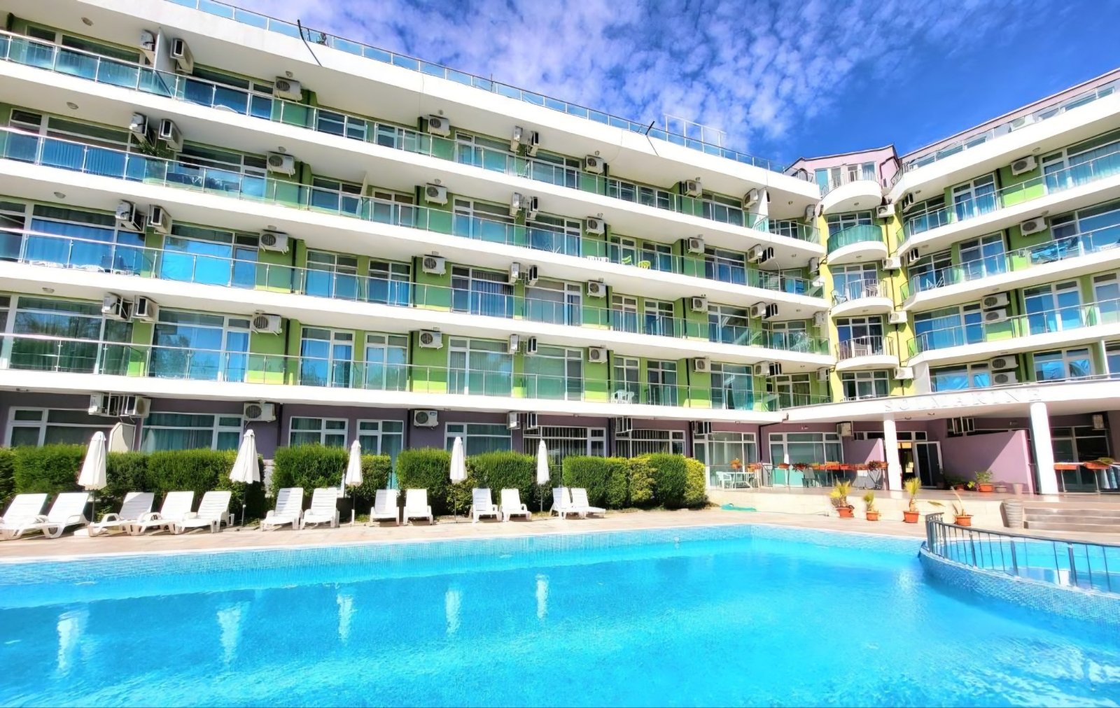 2-room apartment in the Sol Marine residential complex in Sunny Beach, Bulgaria.