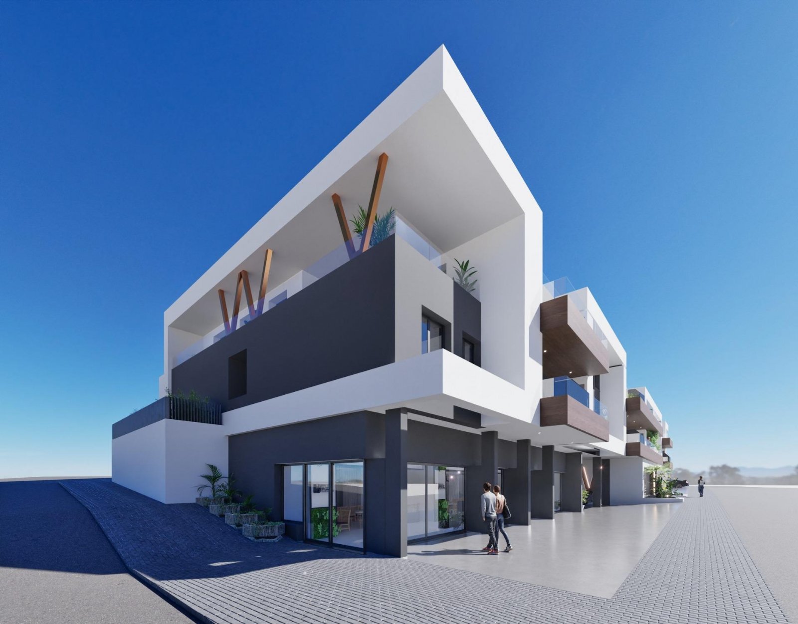 Neue Apartments in Benijófar mit Terrasse und Dachpool im Herzen der Stadt