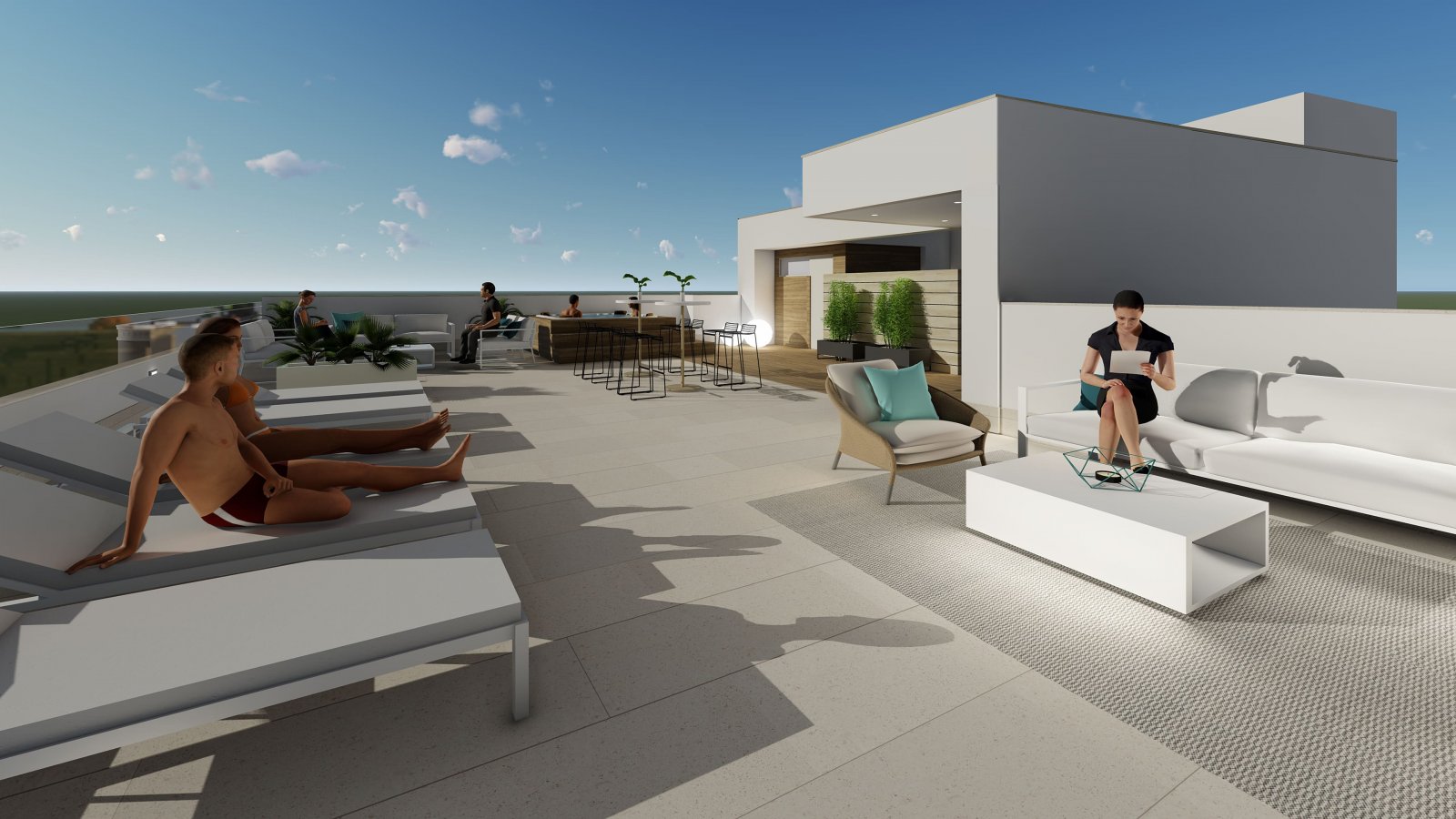 Luxury penthouse with 3 bedrooms, solarium and wellness facilities 250 m from the sea, Torrevieja, Spain