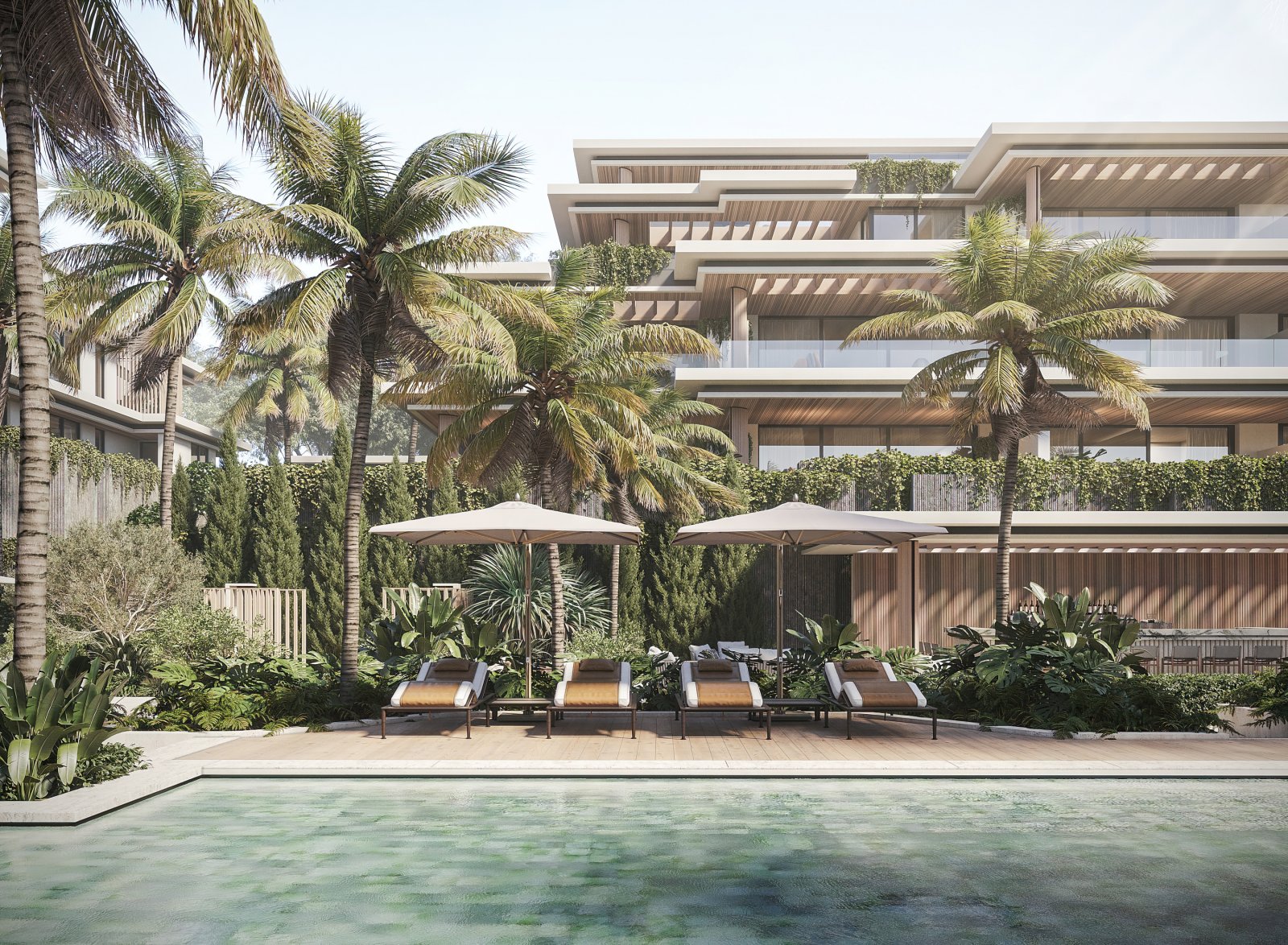 Luxury apartment → 1 km from the sea, solarium and swimming pool → Estepona