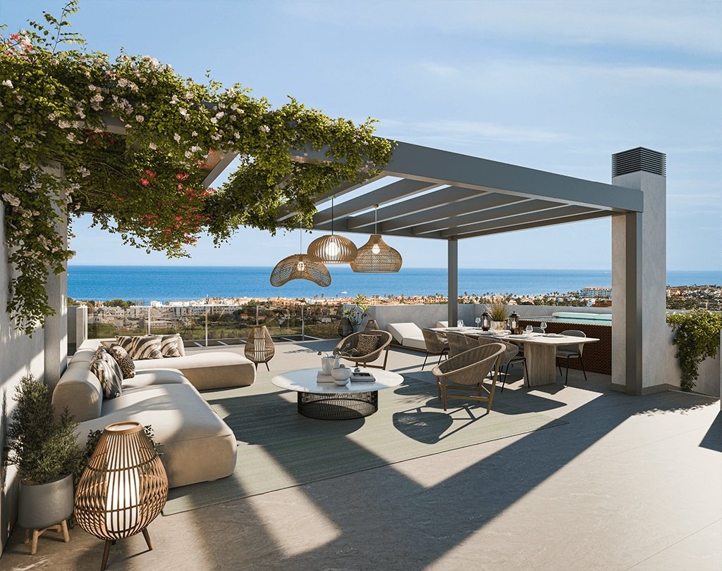 Sunny apartments, sea views 1 km from the beach, Casares Costa