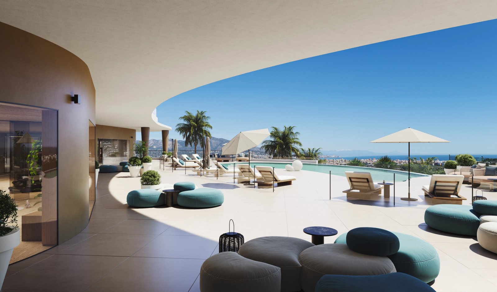Moderne Apartments, Meerblick und in der Nähe des Golfplatzes Las Lagunas de Mijas
