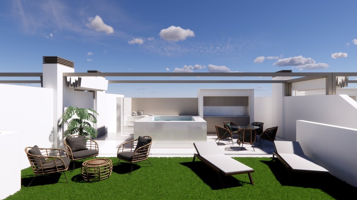 Modern bungalow, private pool and solarium, Pilar de la Horadada