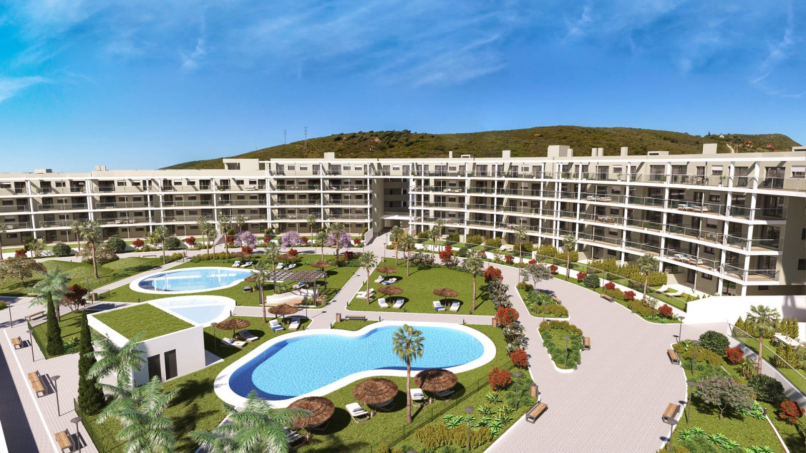 Modern apartments with sea views, 1 km from the beach, Manilva
