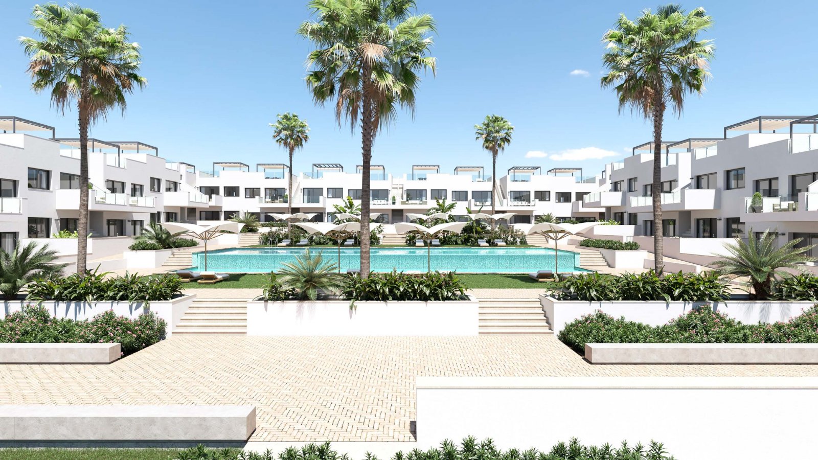 Moderner Bungalow, 4 km vom Meer entfernt und mit Gemeinschaftspool, Torrevieja
