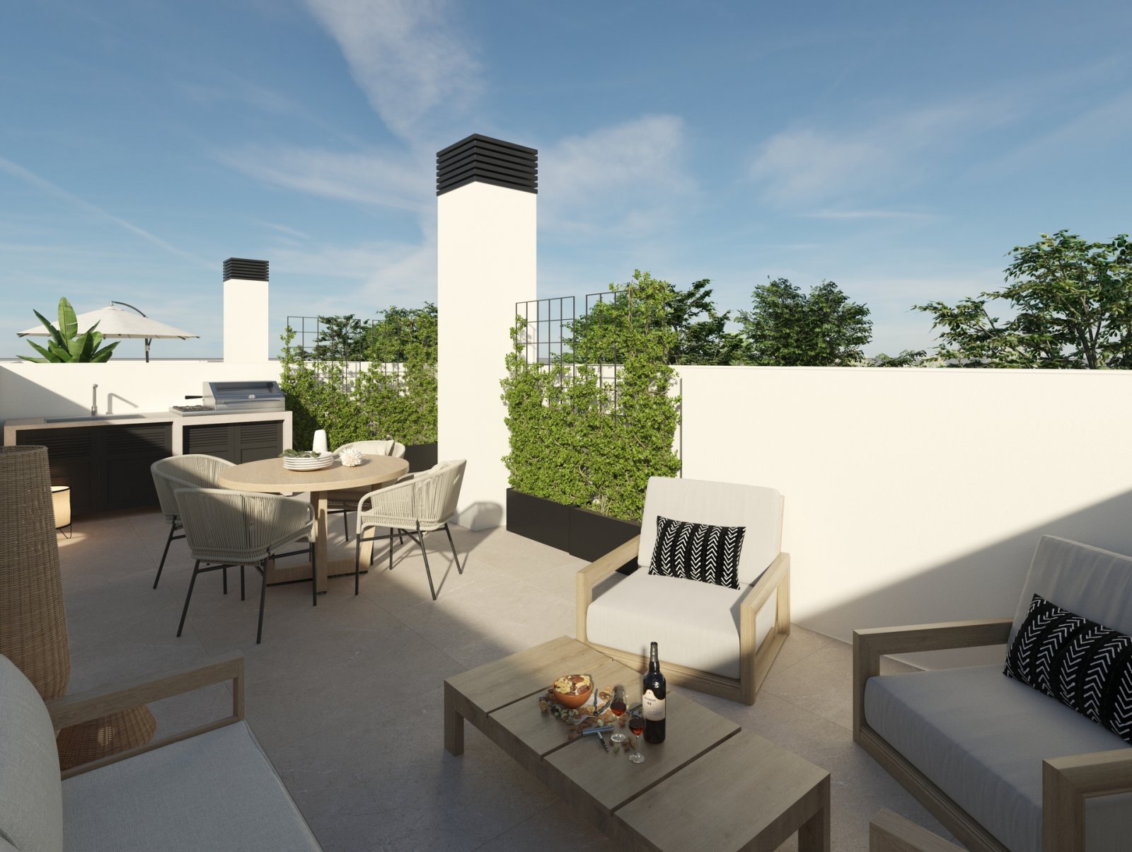 Exclusive townhouses, terrace and solarium, close to the airport, Dolores
