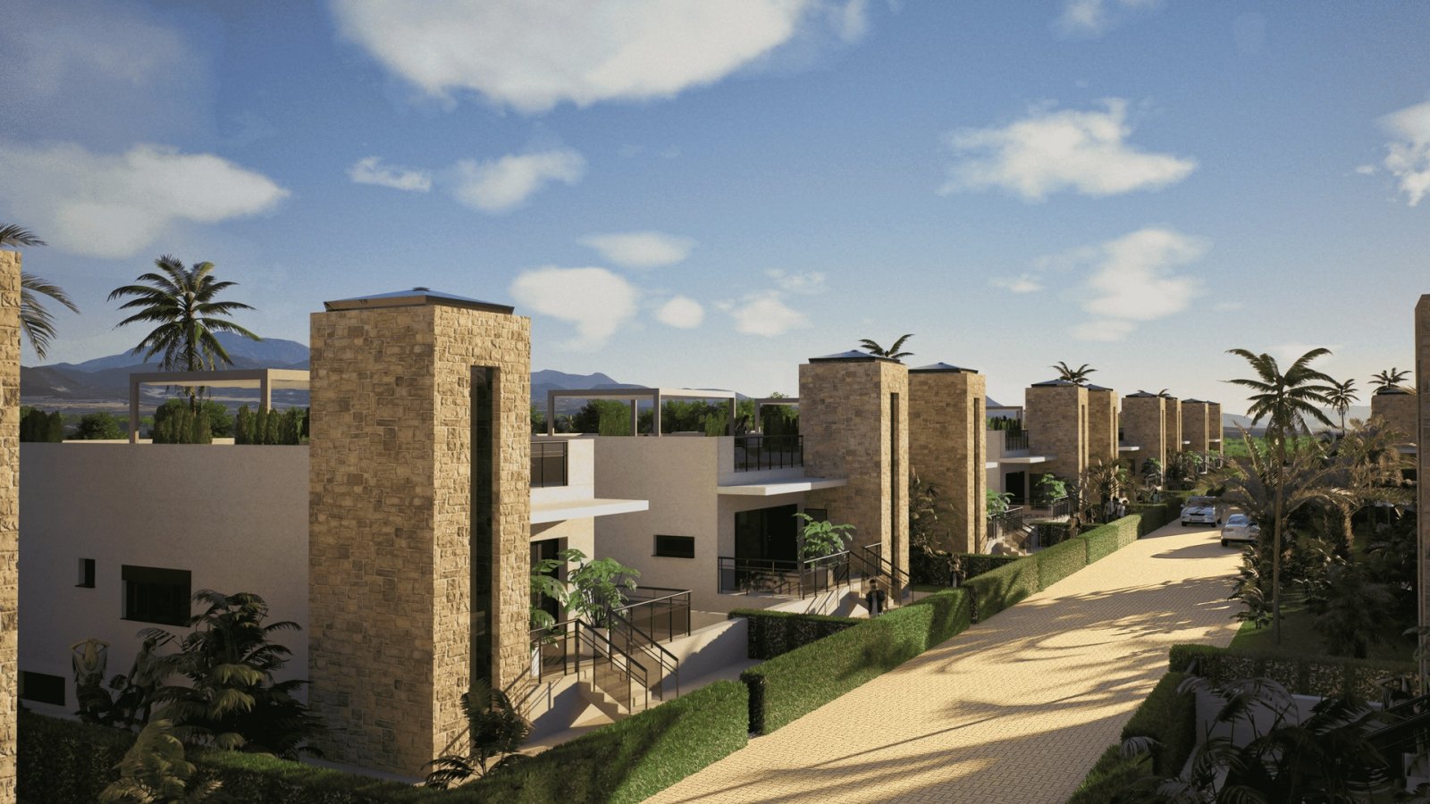 Exclusive detached houses, private gardens and swimming pool, Mazarrón