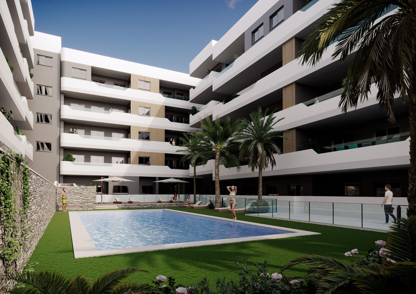 Modern apartments by the sea with swimming pool and garage, Santa Pola