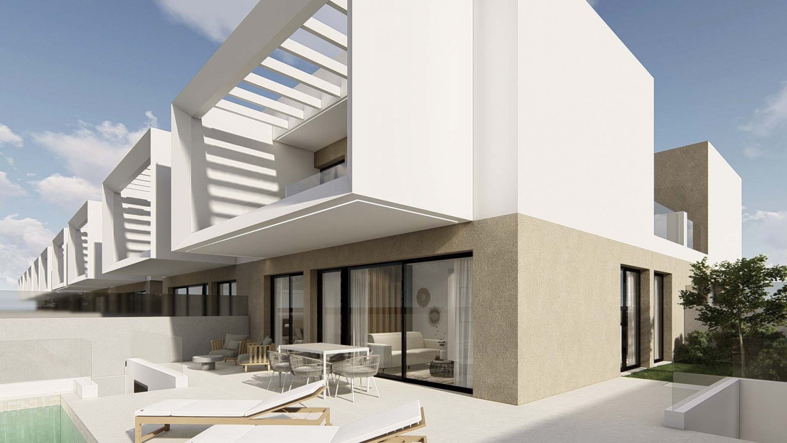 Luxury townhouses, private pool and garden near the airport, Dolores