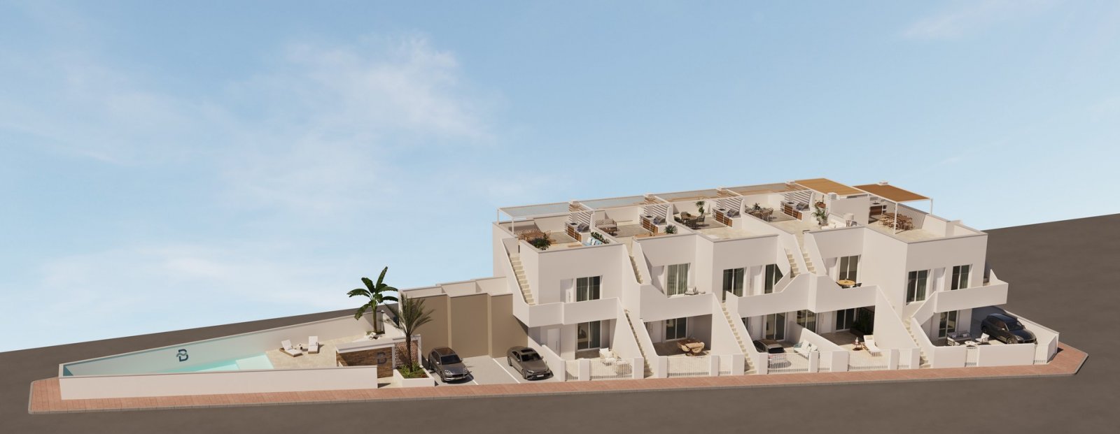 Modern bungalows by the sea 3 km, private pool, San Pedro del Pinatar
