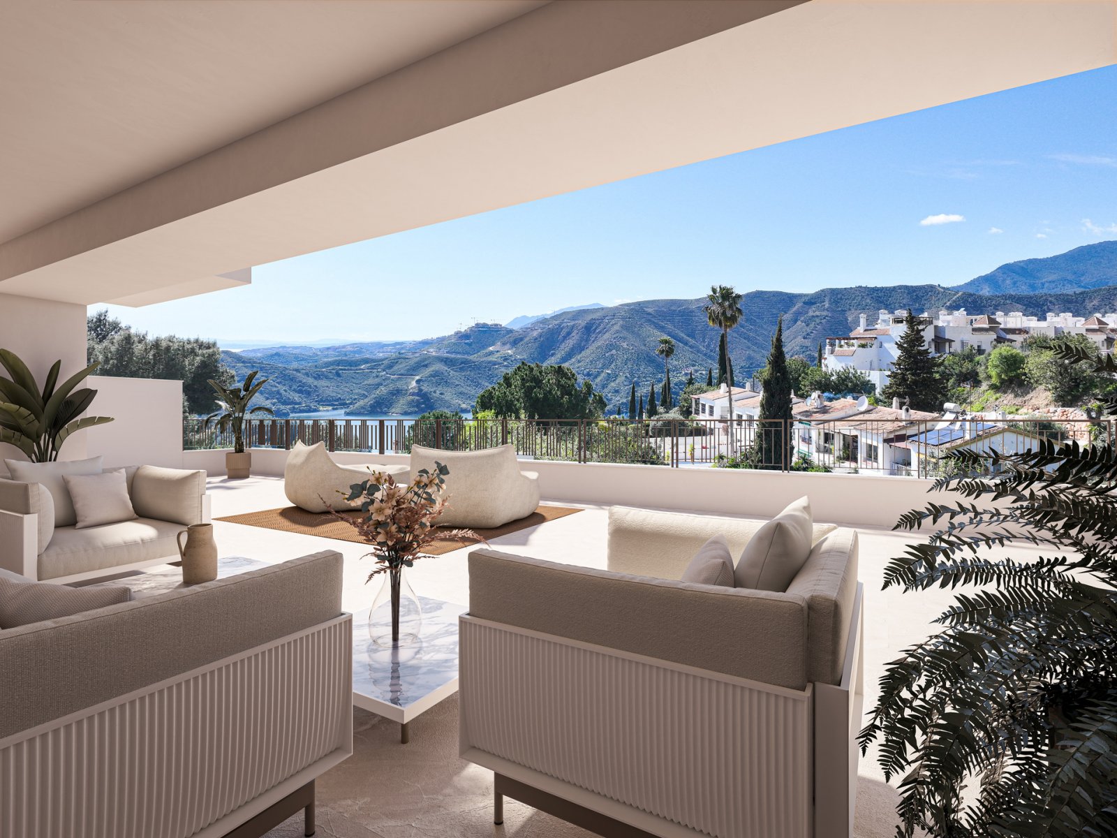 Exclusive apartment with sea views, private terrace and pool, Istán