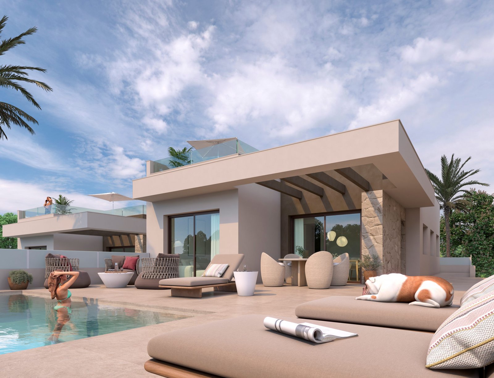 Exklusive Einfamilienhäuser, privater Pool und Garten, Rojales
