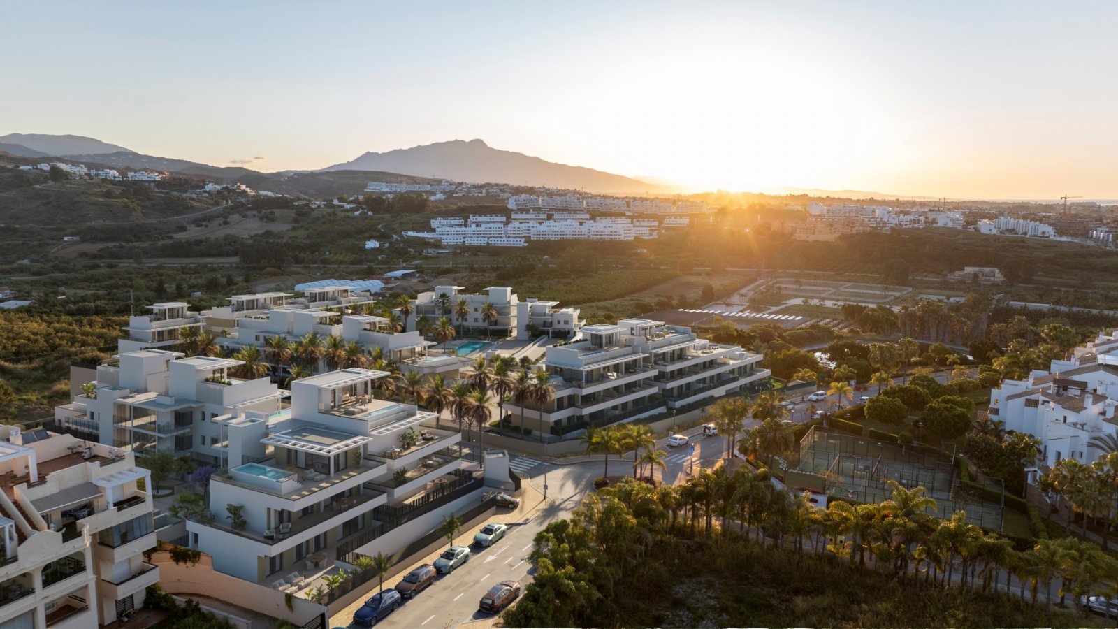 Modern apartments with sea views, 2 km from the beach, Estepona