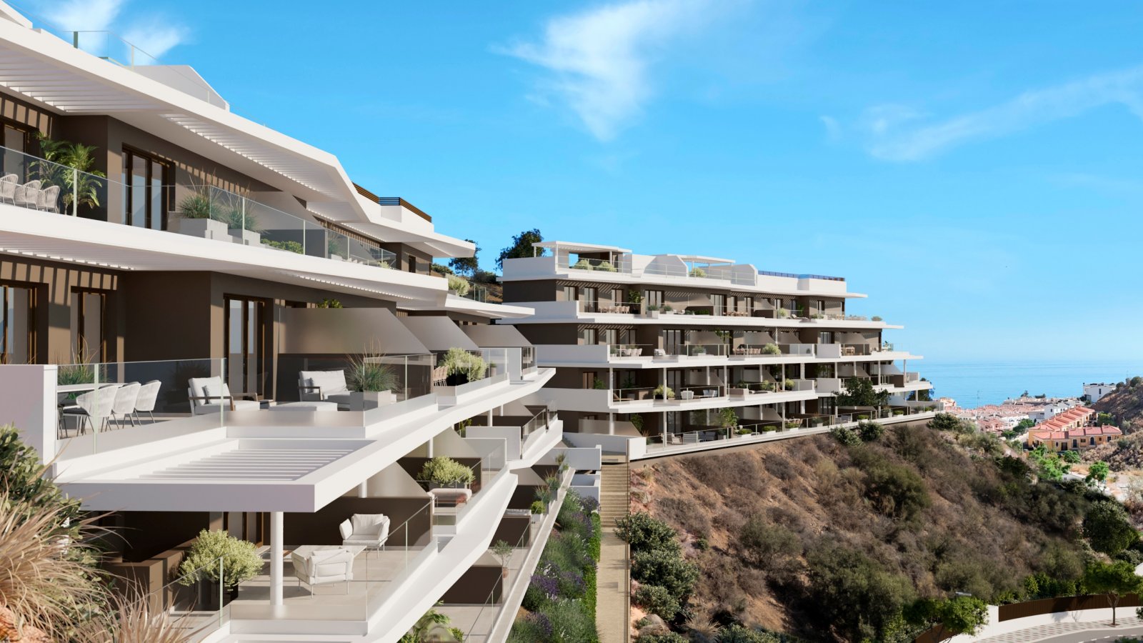 Luxuriöse Apartments mit Meerblick, 500 m vom Strand entfernt, Rincón de la Victoria
