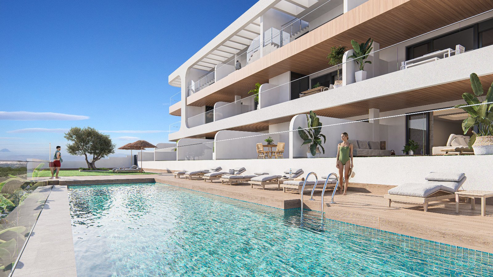 Moderne Apartments, Terrassen und Pool, Benijófar