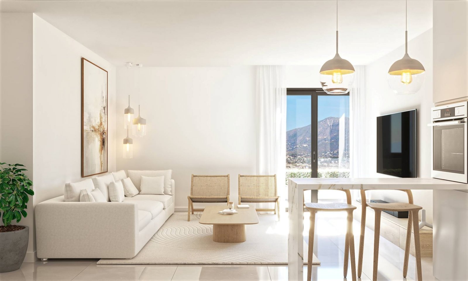Luxury apartments with terrace, 2 km from the sea, Las Lagunas de Mijas