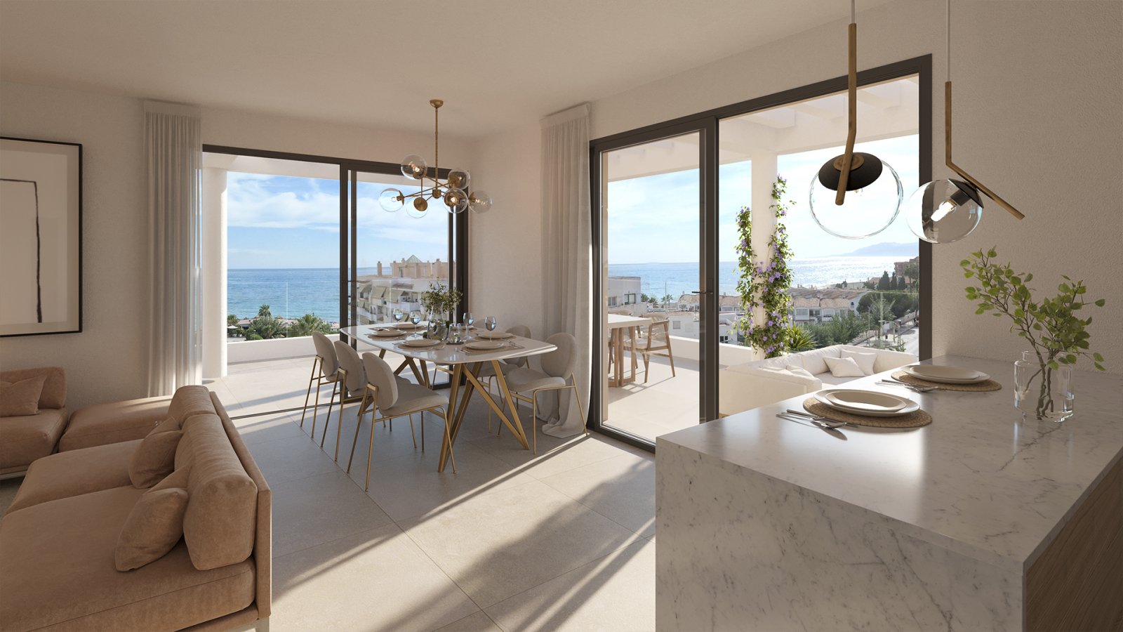 Exclusive apartments, 100 m from the beach and with sea views, Torre de Benagalbón