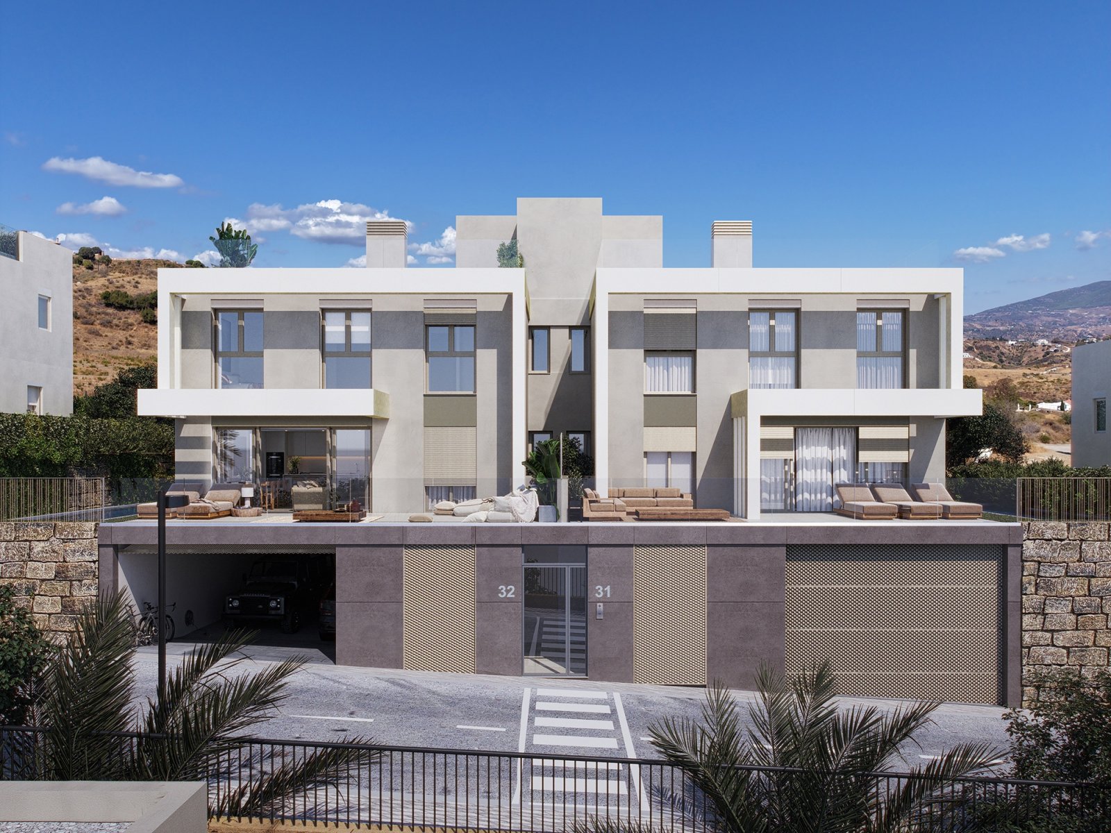 Exclusive townhouse with sea, golf and airport views, Mijas