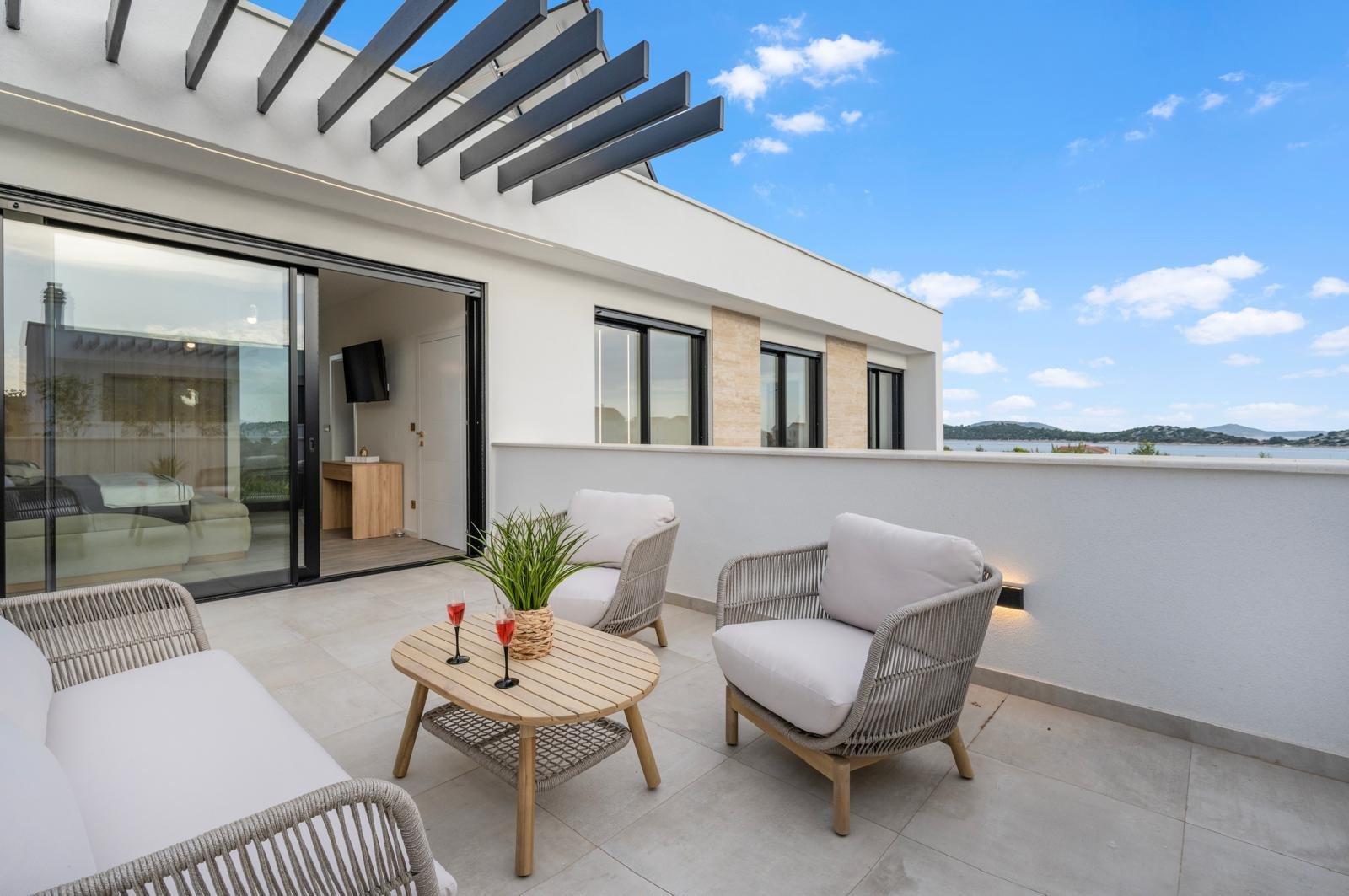 Modern luxury villa with pool and sea view Tribunj