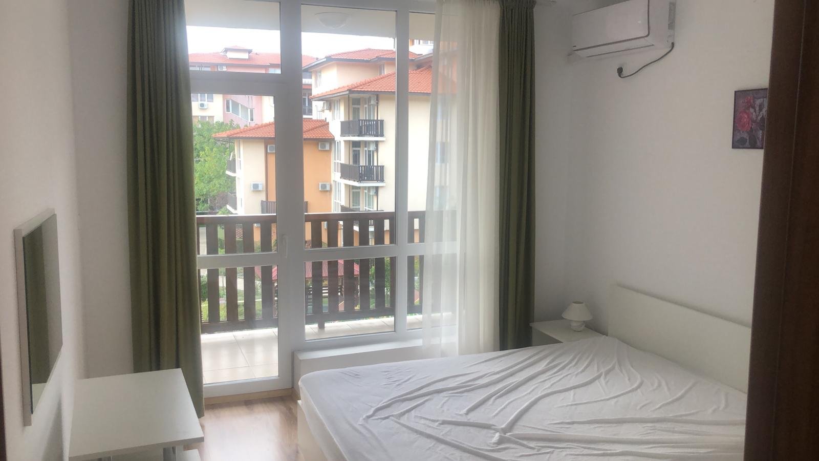 2-room apartment with pool view for long-term rent in Aheloy, Bulgaria