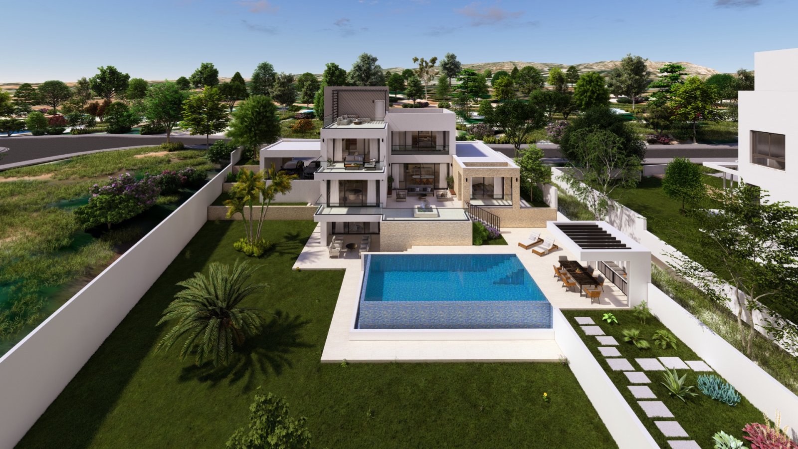 Wunderschöne 5+1-Zimmer-Villa mit Meerblick, großem Grundstück, Swimmingpool und vielem mehr
