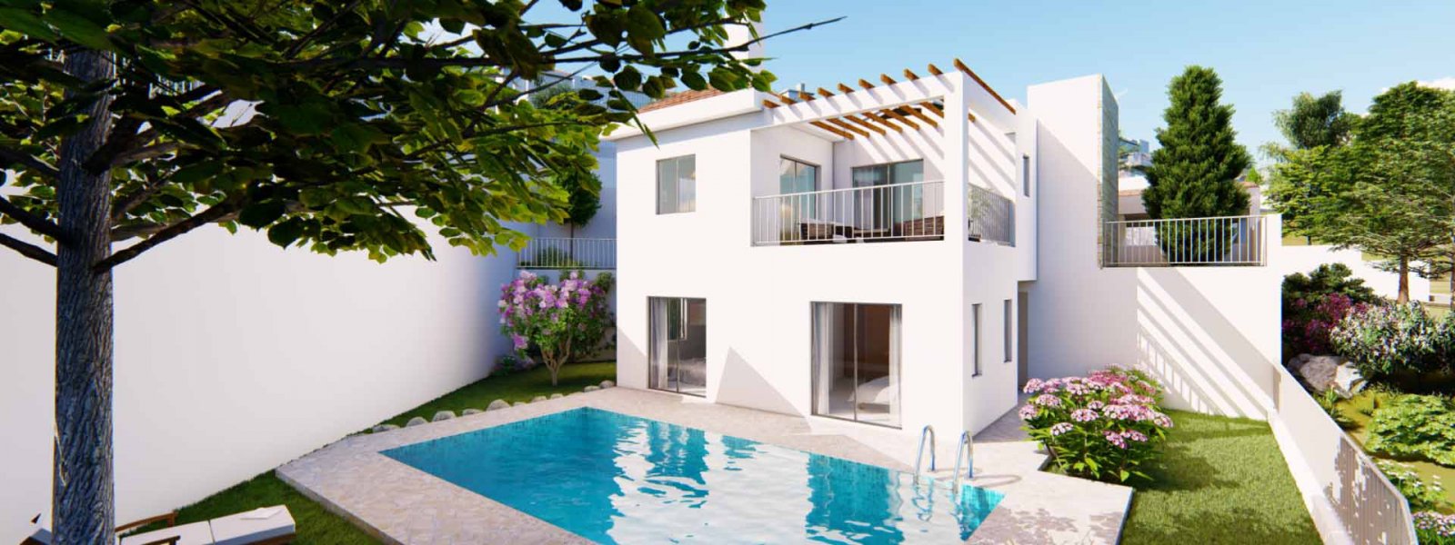 Luxury villa with pool and sea view with large plot
