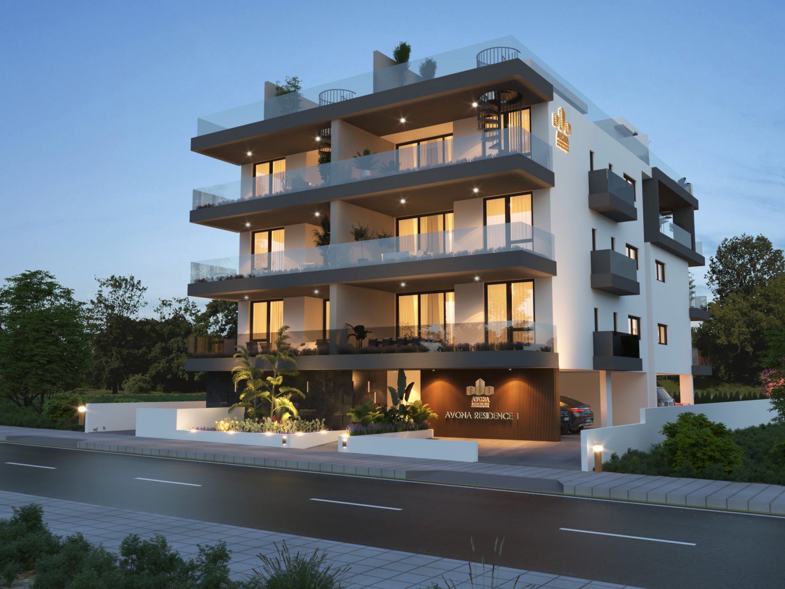 Luxurious four-room apartment in a new building in sunny Larnaca with a roof garden