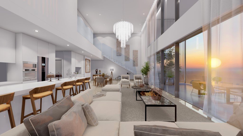 Luxury apartment 3+1 with a spacious terrace near the sea