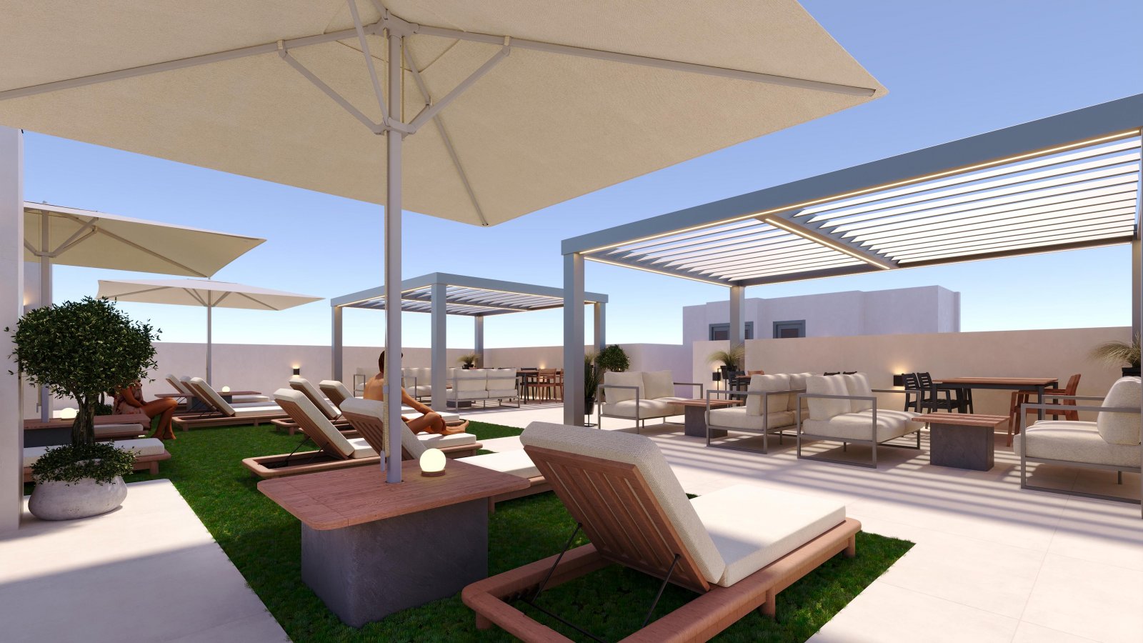 Modern apartment with garden, swimming pool, San Miguel de Salinas