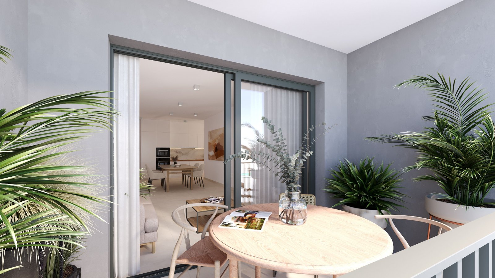 Modern apartment with garden, swimming pool, San Miguel de Salinas