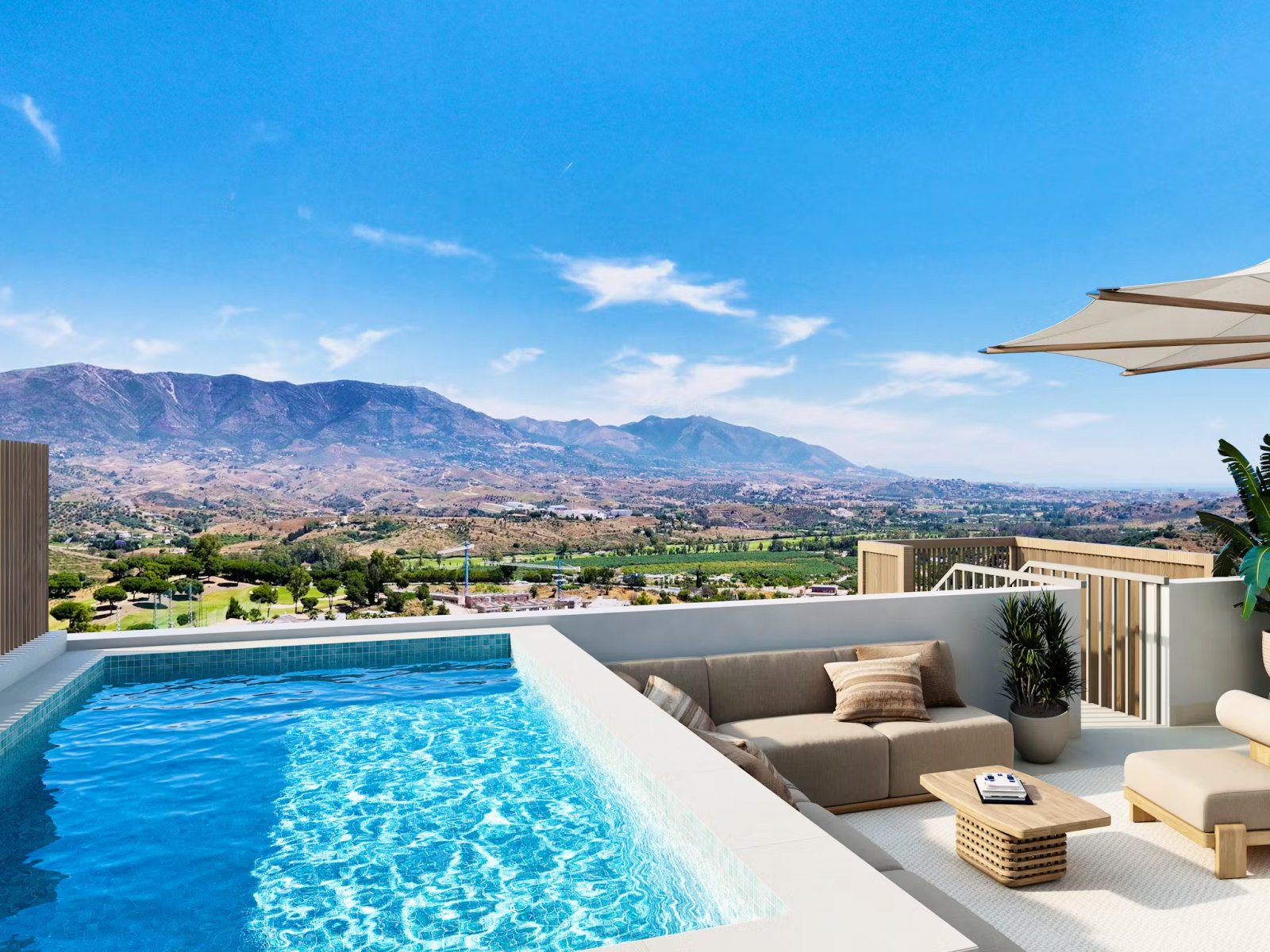 Elegante Apartments mit Meerblick, in der Nähe des Flughafens, Mijas
