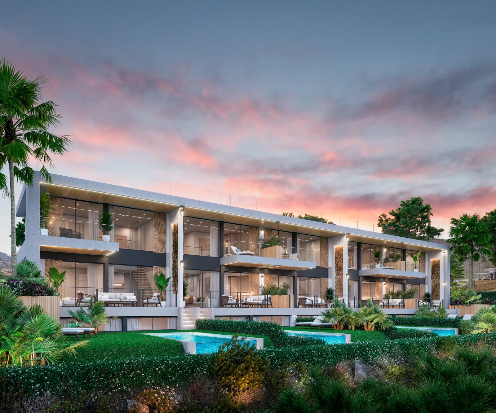 Exclusive townhouses with sea views, Marbella