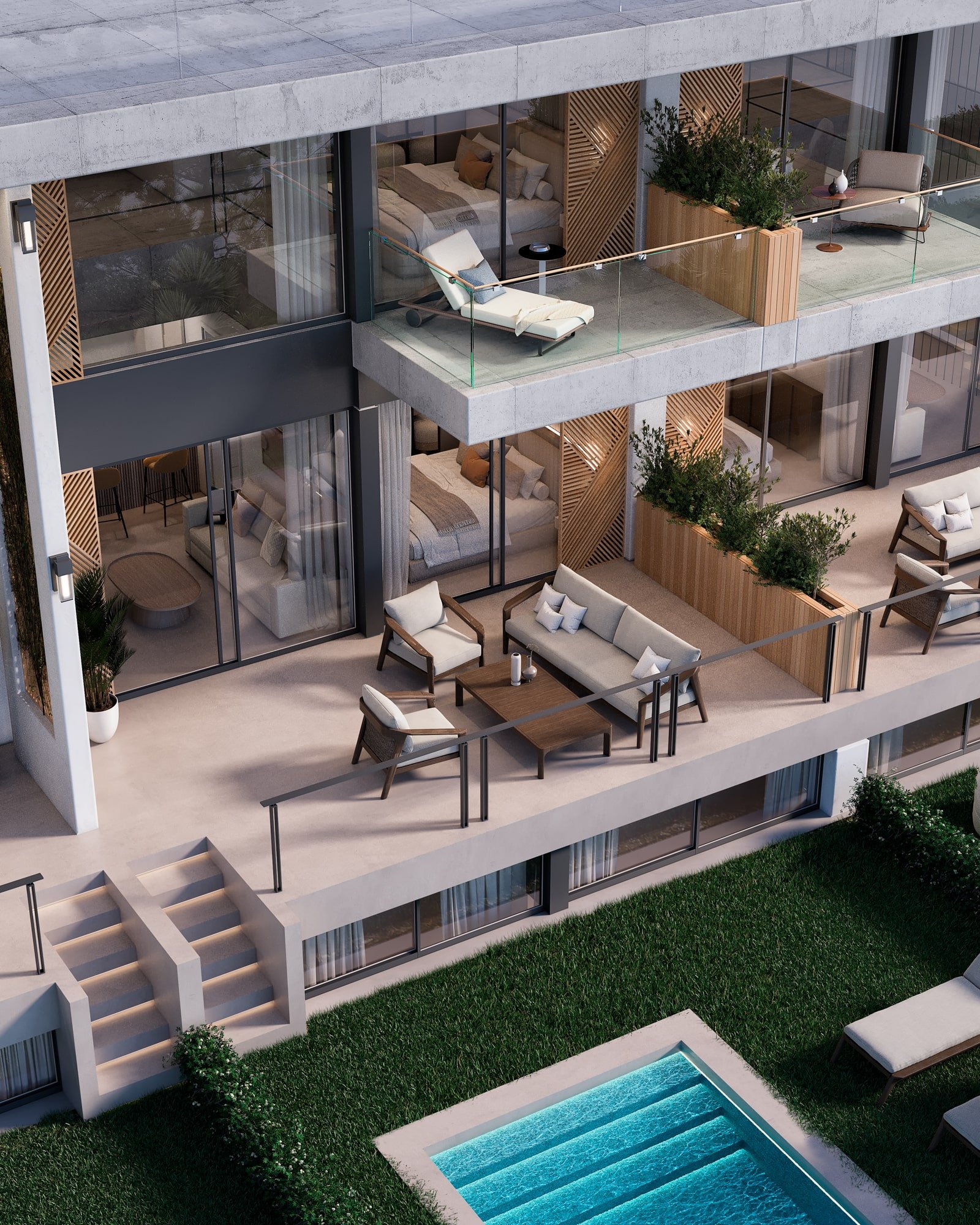 Exclusive townhouses with sea views, Marbella
