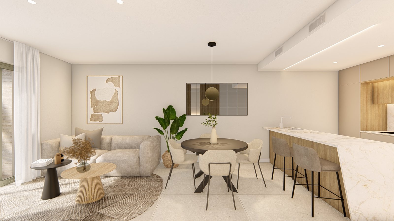 Modern apartments by the sea, golf and beach, Los Alcázares