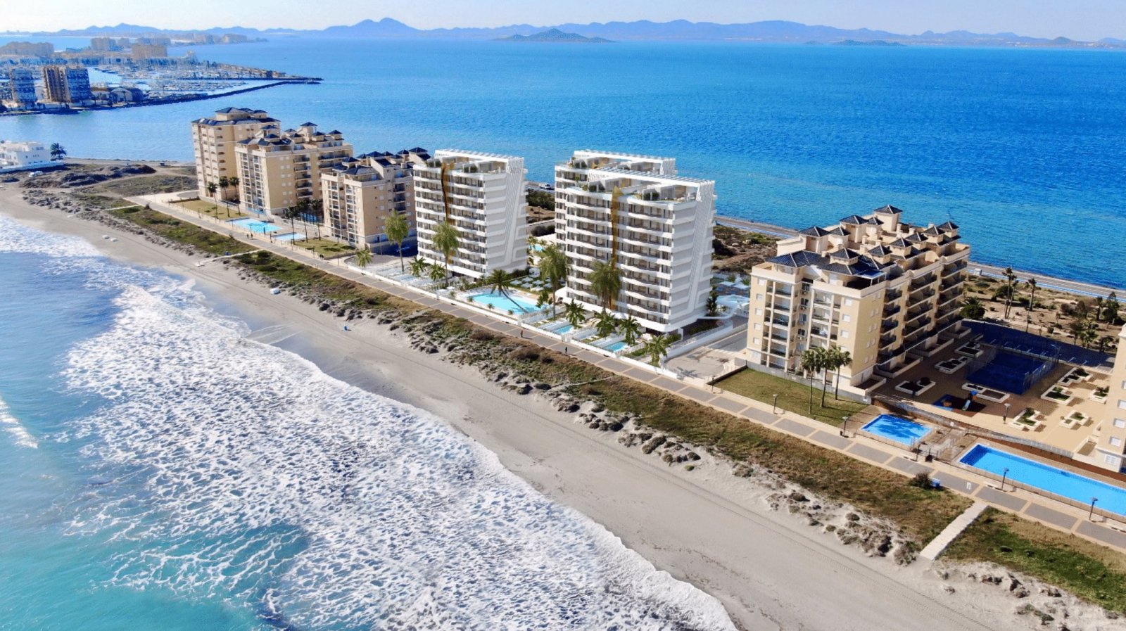 Elegant apartment by the sea, first line of the beach, San Javier