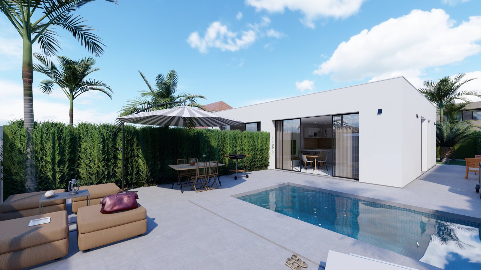 Modern house by the sea, private pool, Murcia